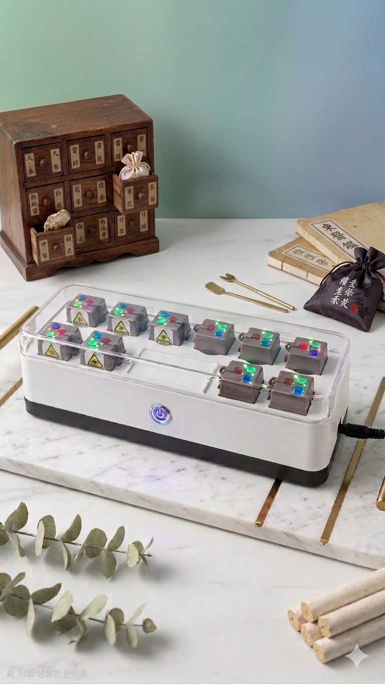 RootCare home-use light device used in guided wellness routines