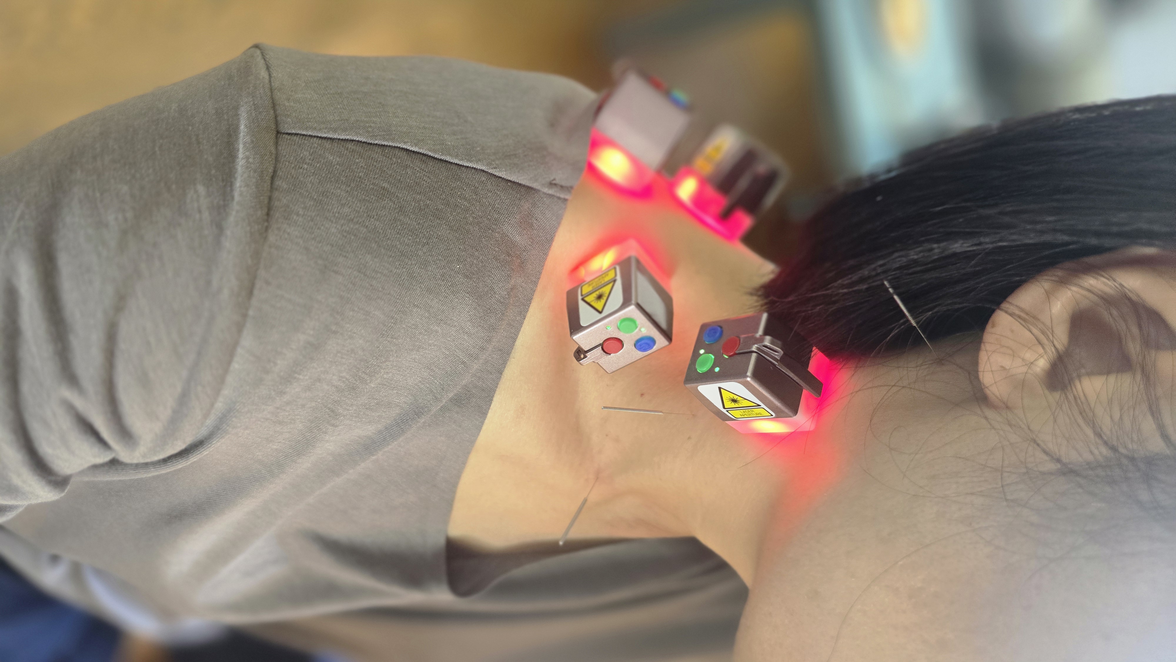 RootCare home-use device example near the shoulder